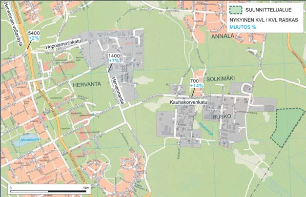 kuutiometriä vuodessa. Ruskonperä on kaupungille merkittävä maanvastaanottokohde ja sinne voidaan arvioida kohdistuvan n. 150 000 m 3 :n vuotuinen sijoitustarve. Tämä aiheuttaa liikennettä n.