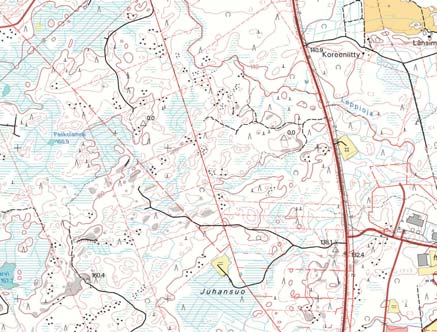 LEPPIOJAN VARSI LOUHIKKO KORPI RÄME AVOHAKKUU VARTTUNUTTA PUUSTOA JÄKÄLIKKÖ JÄKÄLIKKÖ- KALLIO TAIMIKKO LUONNONOLOILTAAN ARVOKKAAT KOHTEET 0 1km Kuva 7.43. Luonnonolosuhteet Myllypuron alueella.