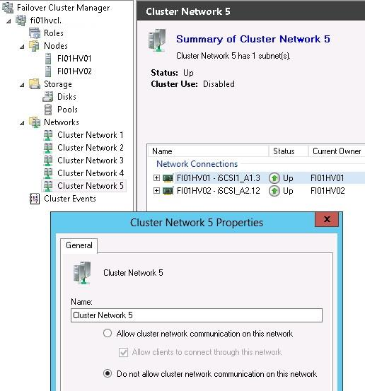 17 sa tulee määrittää klusteriin osallistuvat isäntäpalvelimet, klusterin nimi sekä klusterin IP-osoite hallintaverkossa eli samaisessa verkossa, jossa ovat myös isäntäpalvelinten hallinta-ip:t