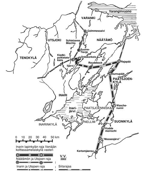 1826 1672 Kyynelniemi 1672 1740 Lisma Näätämön kolttakylään kuului ennen Täyssinän rauhaa (1595) koko Näätämöjoen vesistöalue.