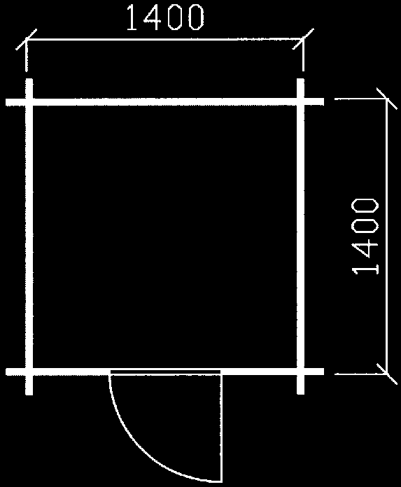 Lillevilla Puucee TOILET 11 1400 x 1400 / 28 mm Ehdotus pilariperustukseksi