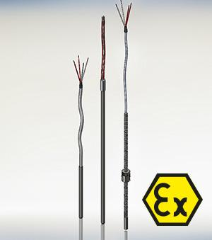 Ex e / Ex t -rakenteiset lämpötila-anturit Ex e - varmennettu rakenne, kaasutilaluokkaan 1 tai 2 Ex t - pölysuojainen kotelointi, pölytiloihin.