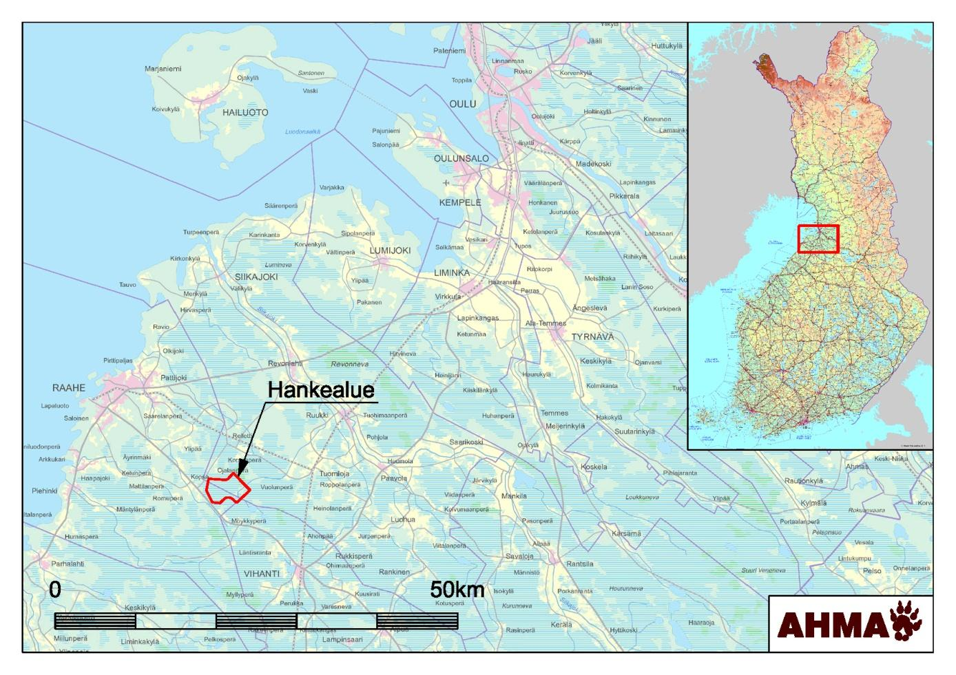 1 JOHDANTO 5 suunnittelee tuulivoimapuistoa Raahen ja Siikajoen kuntien alueelle sijoittuvalle Kopsan Mastokankaan hankealueelle, noin 18 kilometriä Raahen kaupungista kaakkoon.