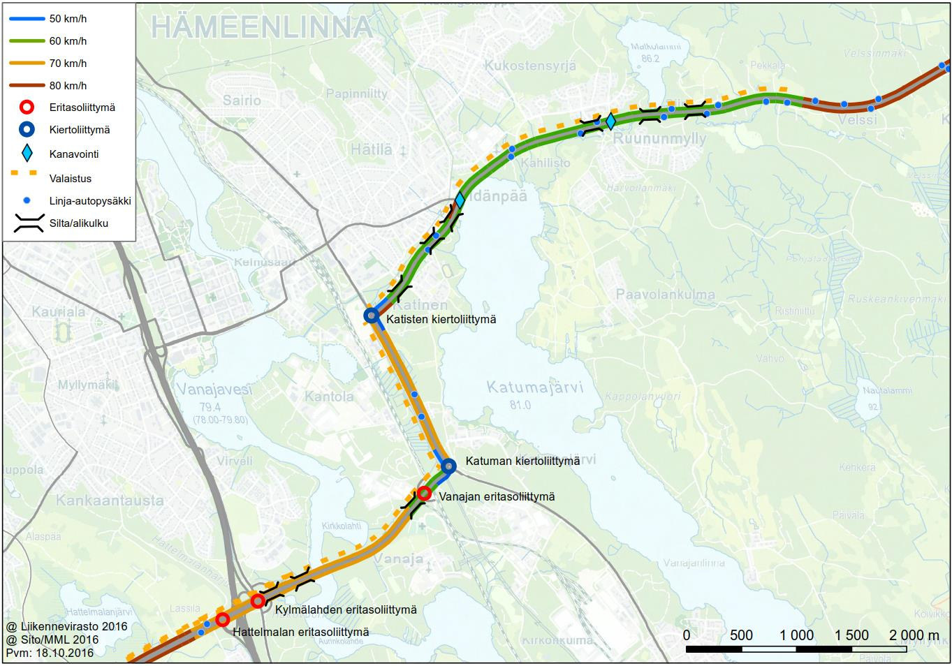 Nykytila-analyysi Selvitysalue Palvelutasoselvityksen tarkastelualue rajautuu 10-tiellä Hattelmalan eritasoliittymän ja Velssin väliselle noin 9 kilometrin mittaiselle alueelle.