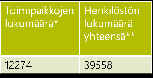 Alle kymmenen työntekijää työllistäviä mikroyrityksiä on lähes 89 %, enemmän kuin maassa keskimäärin.