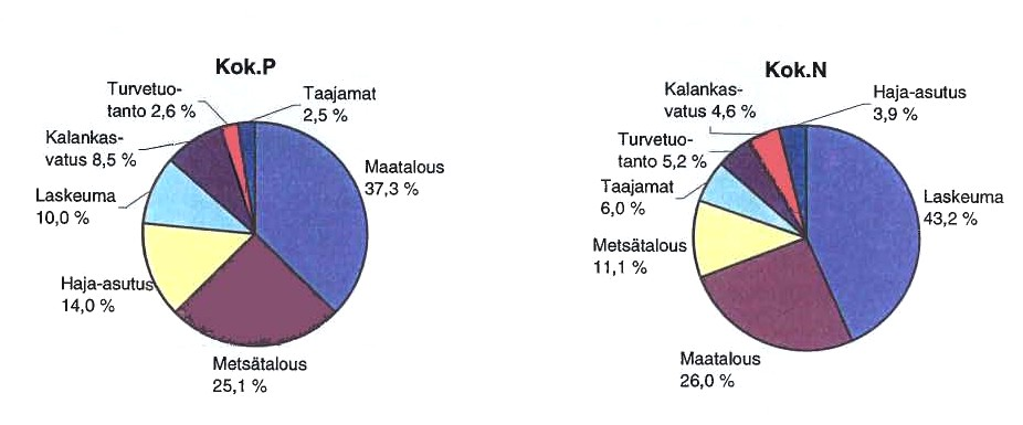 Iijoen suurin fosforikuormittaja on maatalous, mutta typpikuormituksesta suurin osa tulee laskeuman mukana.