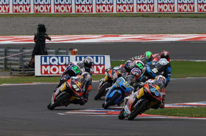 Binder cross the finish line at the Red Bull Grand Prix of Argentina in fourth and
