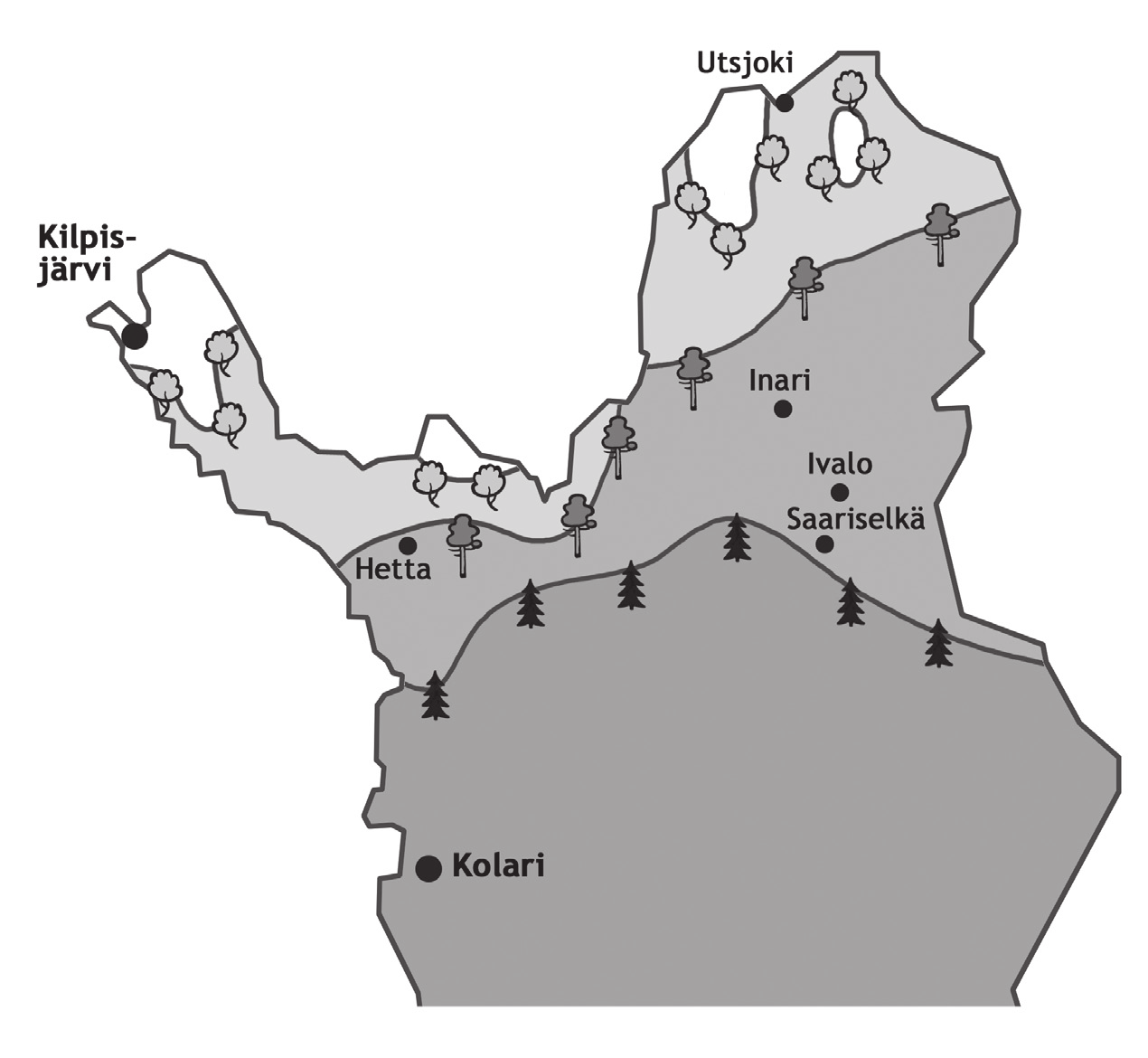 METSÄNRAJATUTKIMUS Metsänrajan seurantatutkimus käynnistettiin vuonna 1983 Metsäntutkimuslaitoksen sekä Helsingin, Turun ja Oulun yliopistojen kenttäasemien yhteishankkeena.