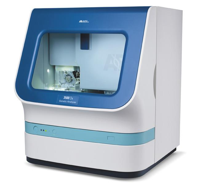13 Kuva 8 Applied Biosystemsin valmistama 3500xl Genetic Analyzer [16] Detektio tapahtuu fluoresoivien leimojen ja laserin avulla, joiden johdosta tulokset saadaan kromatogrammi-muodossa (kuva 9).