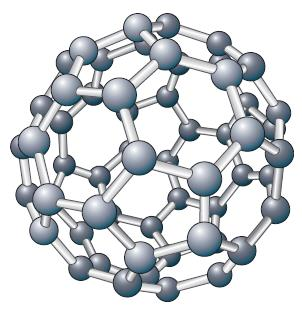 joka muistuttaa nahkamonikulmioista tehtyä jalkapalloa. Fullereenien löytämisen jälkeen on kehittynyt varsinainen uusi tieteenala.