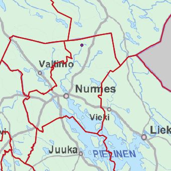 Sijainti Kohde sijaitsee Nurmeksen pohjoisrajalla.