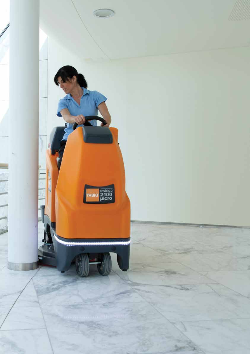 TASKI-koneet ja varusteet xs-kokoluokan yhdistelmäkone XL suorituskyky TASKI swingo 2100µicro on