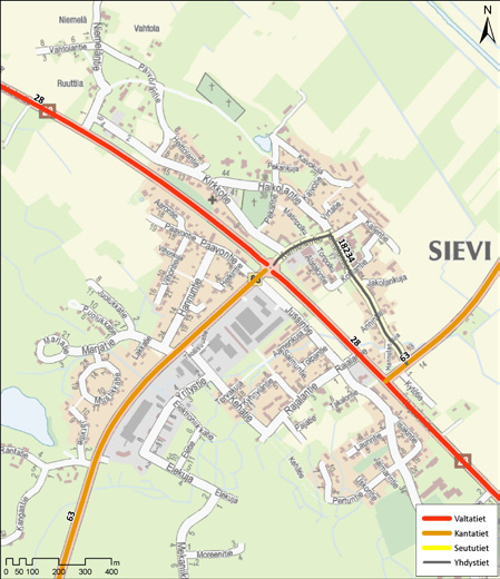 1 Nykytila 1.1 Suunnittelualue Suunnittelualueena oleva Sievin kunta sijaitsee Ylivieskan seutukunnassa Pohjois-Pohjanmaan maakunnassa. Kunnan pinta-ala on noin 795 km2 ja sen läpi virtaa Vääräjoki.