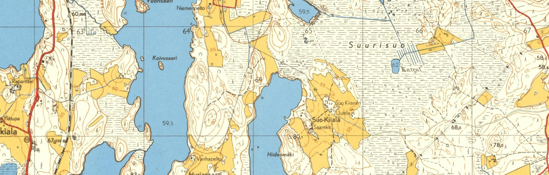 Viljellyn alan laajuus on perustunut suotuisaan topografiaan ja maaperäolosuhteisiin.