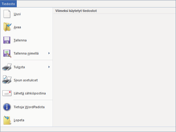 TULOSTIN TULOSTAMINEN WINDOWS-YMPÄRISTÖSSÄ Seuraava esimerkki selittää miten tulostaa -kokoinen asiakirja "WordPad"-ohjelmasta, joka on Windowsiin vakiona kuuluva apuohjelma.