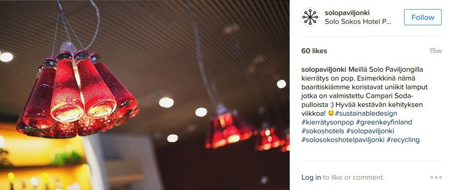 29 Solo Sokos Hotel Paviljongin sosiaalisen median viestinnän tulee olla Solo-brändille ominaista.