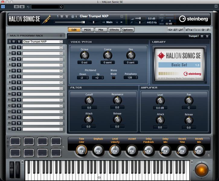 10.2.1 Instrumentit Cubase 6:ssa on runsaasti erilaisia virtuaali-instrumentteja ja muokkausvälineitä musiikin tekemiseen.