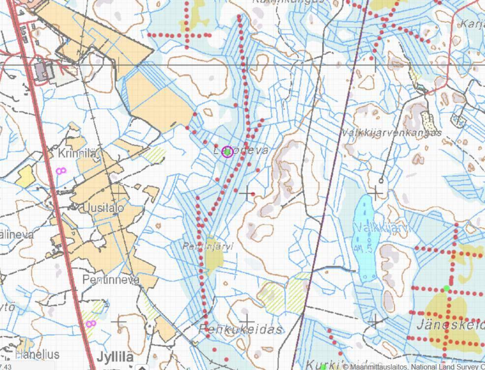 Merikarvia, Latoneva (15921) GTK:n turvevarojen tilinpitoaineisto: Suon pinta-ala: 92 ha Suon kokonaisturvemäärä: 0.9 milj.