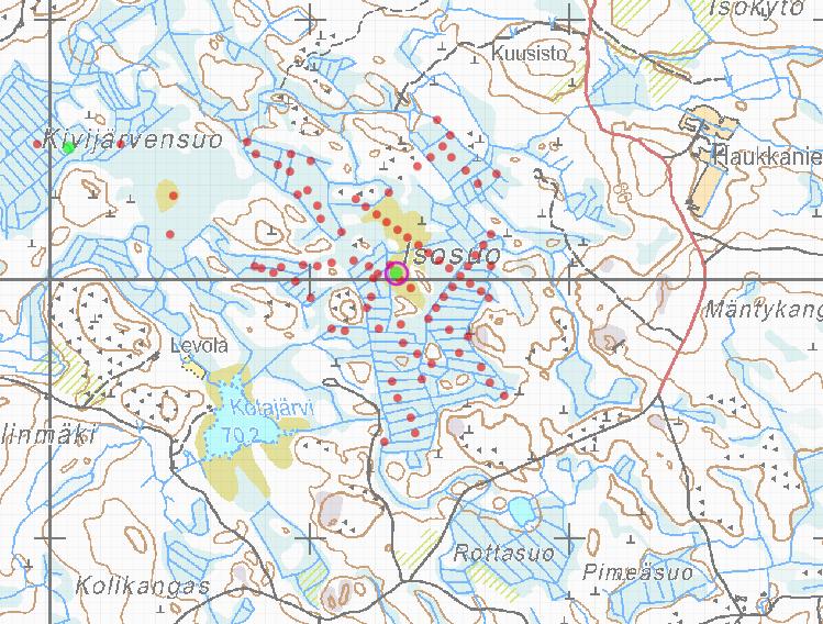 Ulvila, Isosuo (31566) GTK:n turvevarojen tilinpitoaineisto: Suon pinta-ala: 76 ha Suon kokonaisturvemäärä: 1.4 milj. suo-m3 Turvekerroksen keskipaksuus: 1.