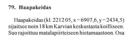 Karvia, Haapakeidas (21179) GTK:n (2004) turvetutkimusraportti 357.