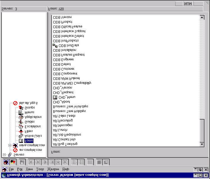 3.2 Admin Tool Admin Toolia käytetään AR Systeemin lomakkeiden ja niihin liittyvien toiminnallisuuksien tekemiseen. Kuvassa [Kuva 3] näkyy Admin tool sisäänkirjautumisen jälkeen.
