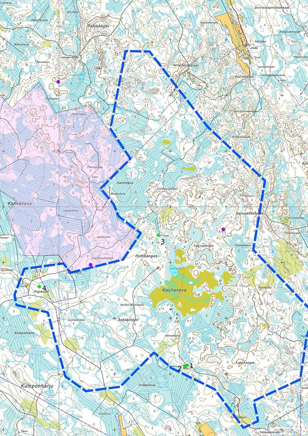 8 Vuoden 1961 peruskartassa näkee Pajukosken taloon kuuluneet pellot sekä useita sieviläisten kaukoniittyjä (merkintä SIEVI Evijärvi ja nro.).