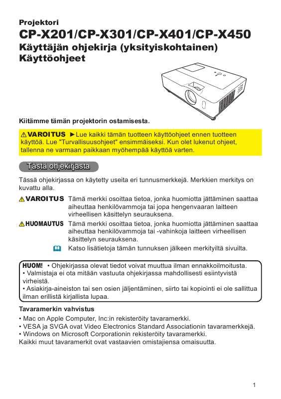 Löydät kysymyksiisi vastaukset käyttöoppaasta ( tiedot, ohjearvot,