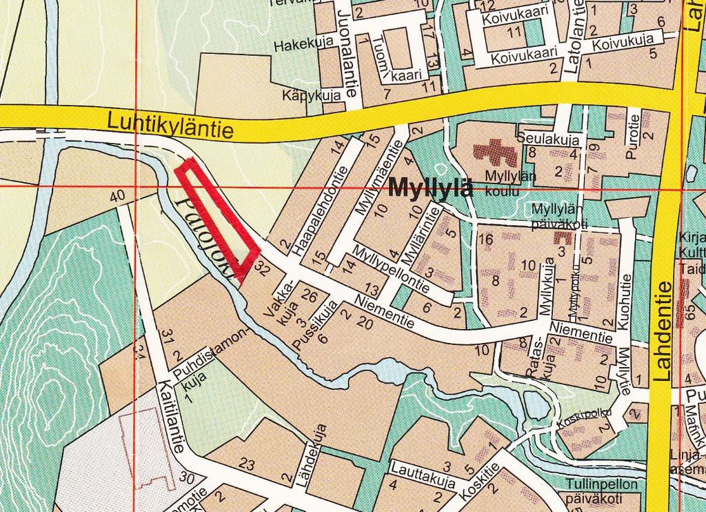 KORTTELIN 0608 ASEMAKAAVAN MUUTOKSEN SELOSTUS 1 PERUS- JA TUNNISTETIEDOT Alue sijaitsee Myllylän kaupunginosassa, Niementien ja Palojoen välissä.