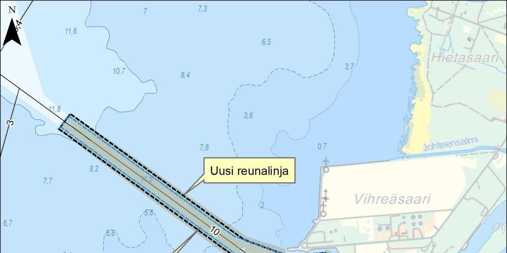 tiin nykyisen väylän edellisessä huoltoruoppauksessa ja läjitysalueella on edelleen arvioitu olevan tilaa ruoppauskohteen RK5 ruoppausmassoille.
