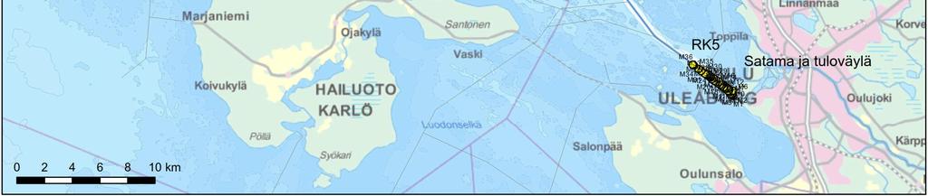 1. Sedimenttitutkimuspisteet v. 2016. 10.3 Nykytila Alueella ei sijaitse arvokkaita kallioalueita eikä suojeltuja geologisia kohteita, ei myöskään pohjavesialueita eikä yksityiskiinteistöjen kaivoja.