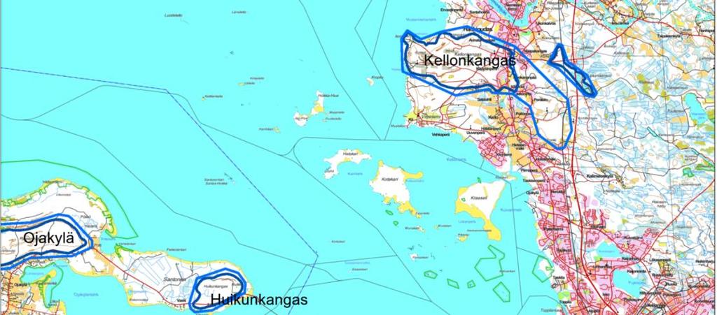64 Kuva 10-2. Pohjavesialueet (Ympäristökarttapalvelu Karpalo, Ympäristöhallinto 2016). Sedimenttien laatu Sataman ruoppausmassojen kemiallista laatua on selvitetty sedimenttinäytteiden perusteella v.