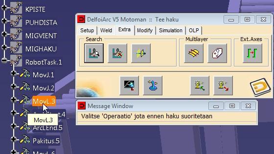 70 12 EXTRA VÄLILEHTI Railonhaku Hitsauspäällä tapahtuva toimenpide joka poistaa mahdolliset kohdistusvirheet.
