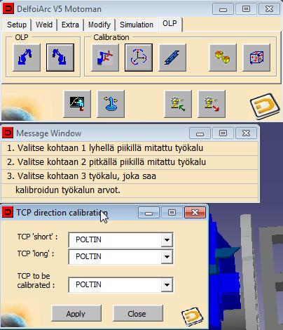 TKP Suunnan kalibrointi Tämä on ylläpitotoiminto, jolla