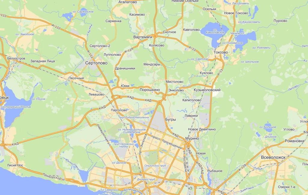 Black spots regional roads in Vsevolozhsk rayon :