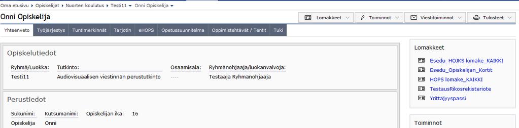 13. LIITTEET Liite 1 HOJKS-ohje Yleistä Erityistä tukea tarvitsevalle opiskelijalle laaditaan henkilökohtainen opetuksen järjestämistä koskeva suunnitelma (HOJKS). HOJKS tehdään Wilmaan.