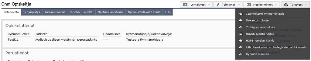 Toimenpiteet HOJKSin täyttämisen jälkeen 1. Kun HOJKS on täytetty, se tulostetaan kohdasta: Tulosteet. Tulosta HOJKS tästä.