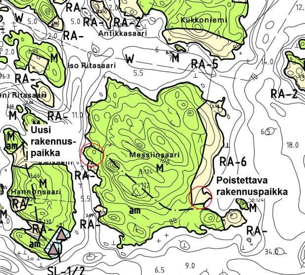 8 Osayleiskaava Alueella on voimassa ympäristöministeriön 18.6.2004 vahvistama osayleiskaava. Osayleiskaavassa kaavamuutosalueille on merkitty yksi RA -rakennuspaikka ja M -aluetta.