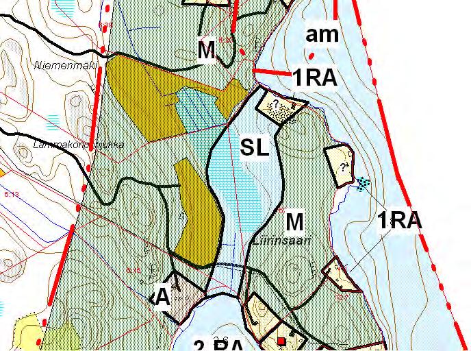 4.7 Liirinsaari Muutoskohde sijaitsee Rautjärven kunnan pohjoisosassa Simpelejärven rannalla Liirinsaari (689-431-4-62). Kuva 19. Ote voimassa olevasta rantayleiskaavasta. 4.7.1 Nykytilanne Voimassa olevassa rantayleiskaavassa tilalle Liirinsaari on merkitty 2 lomarakennuspaikkaa.