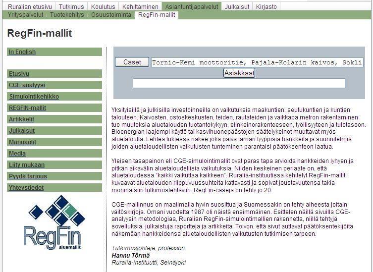 http:///asiantuntijapalvelut/regfin.htm Professori Hannu Törmä, +358 50 5389 680, hannu.