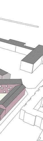 Asuinrakennus hyöndyntää toimisto-osan ja robottiparkin kattoja kattoterasseina.robottiparkin autopaikkamäärä on kutakuinkin sama kuin olevan pysäköintilaitoksen.