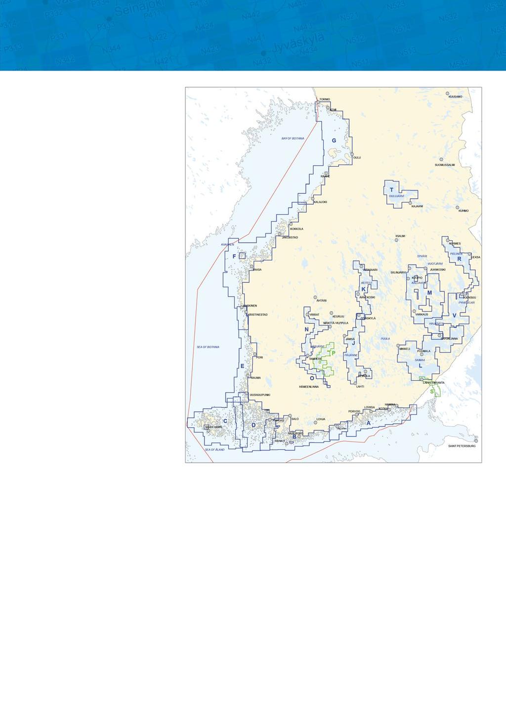 33 Lehtijakokartat Merikarttasarjat ja sisävesikarttasarjat A Viipuri Helsinki 1:50 000 B Helsinki Parainen 1:50 000 C Ahvenanmaa 1:50 000 D Turunmaan saaristo 1:50 000 E Selkämeri 1:50 000 F