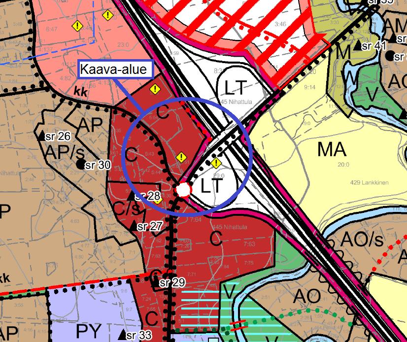 Nosto Consulting Oy 5 (9) Ote Keskusta-Asemanseudun osayleiskaavasta Kaava-aluetta koskevat osayleiskaavassa seuraavat kaavamääräykset: Osa Kirkkokadusta on