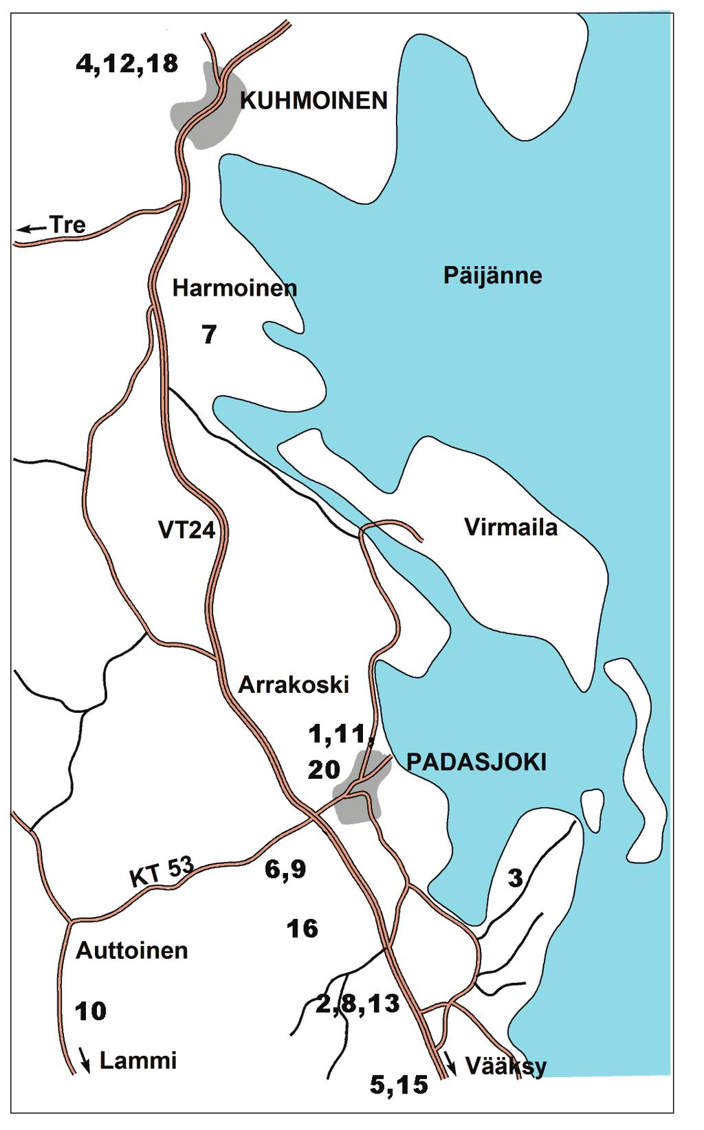 Päijät-Rastin iltarastit kesällä 2015 Iltarastit ovat ensi kesänä tuttuun tapaan aina tiistaisin. Lähdöt klo 17.00 18.00. Radat: alle 2 km helppo, 4 km keskivaikea ja 6 km vaikeahko.