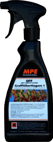 40 kpl pyyhkii/purkki 168018 OFF GRAFFITI REMOVER 1 OFF-graffitinpoistoaine 1 on töhrynpoistoaine, joka sopii sekä huokoisille että ei-huokoisille pinnoille. Ohut koostumus.