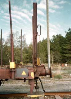 Train crew member injured in shunting work at Kokkola on 6 March, 2000. A wagon end similar to the wagon in accident. Kuva 3.