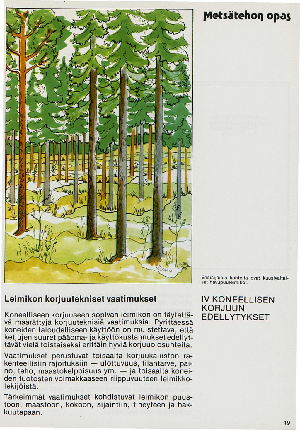 1t1etsätehoq opas Ensisijaisia kohteita ovat kuusivaltaiset havupuuleimikot.