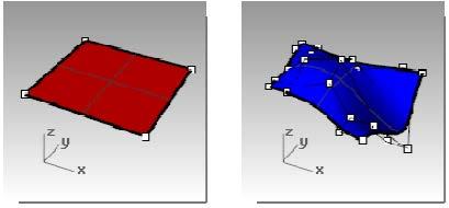 NURBS-pintojen geometria (kertaus) 3 / 28 Samoin kuin NURBS-käyrien, myös NURBS-pintojen muoto määräytyy matemaattisesti kontrollipisteiden ja muiden input:ien mukaan --> pinnan
