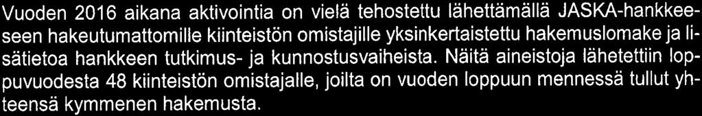 JASKA- hankkeen toimintakertomus