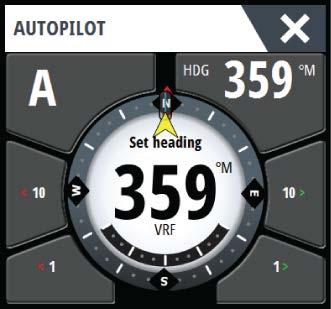 Autopilotin ponnahdusikkuna Autopilottia ohjataan autopilotin ponnahdusikkunasta.