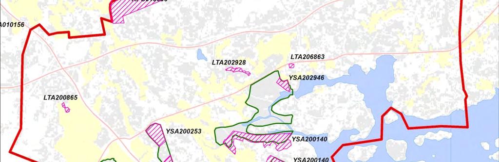 2005 0,1 LTA202928 Luontotyyppipäätökset Östersundomin jalopuumetsä 22.12.2006 2,5 YSA205785 Yksityiset suojelualueet Arboretum Saario 30.9.2010 6,1 LTA206863 Luontotyyppipäätökset Korsnäsin jalopuumetsä 1.